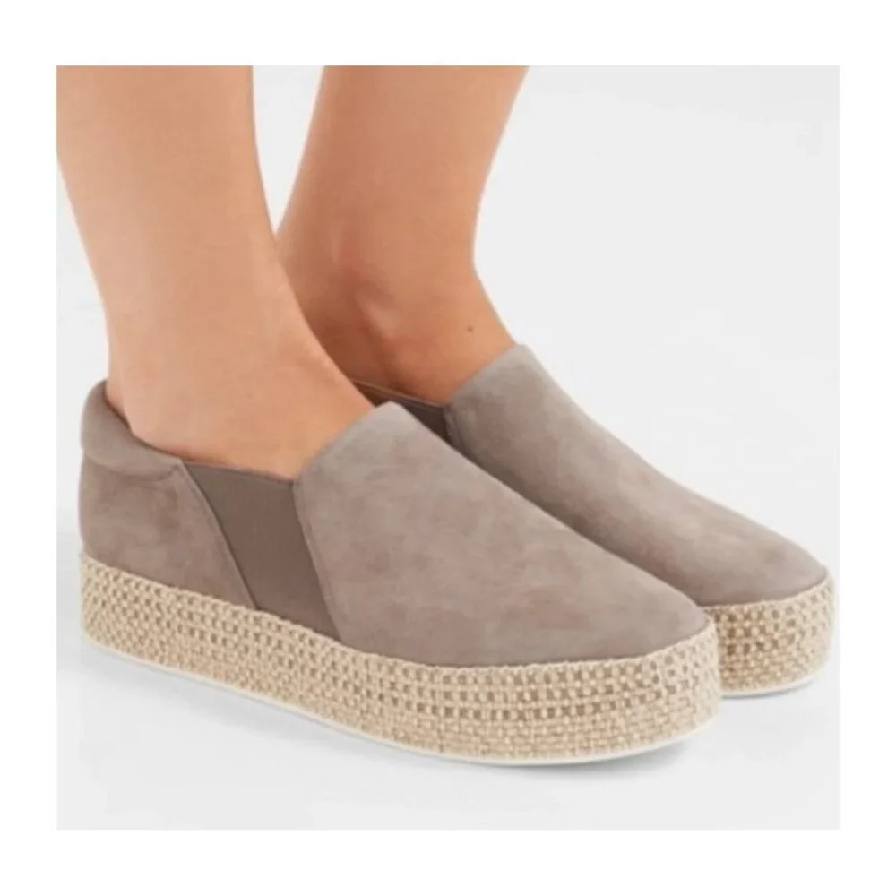 VINCE Wilden Suede Leather Platform Espadrille Sneaker Size 8